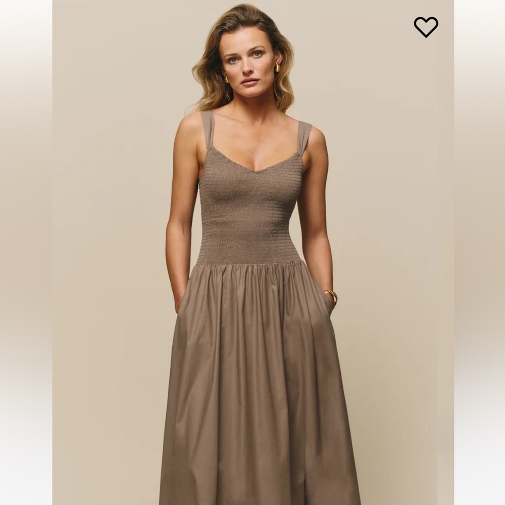 Reformation Brown Midi Dress